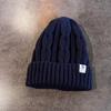 Mens Knit Hat With Solid Color Design Accents Thick Warm Beanie For Winter Sports And Outdoor