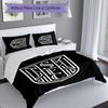 3pcs Santos SFC logo pattern bedding set duvet cover set includes duvet cover &pillowcases, perfect all season bedroom decoration & gift