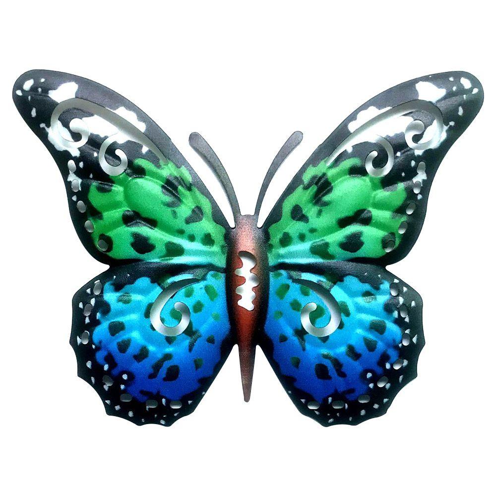 Outdoor Home Decoration Artwork Statue Wall Hanging Metal Butterfly Ornament Garden Craft Iron Art