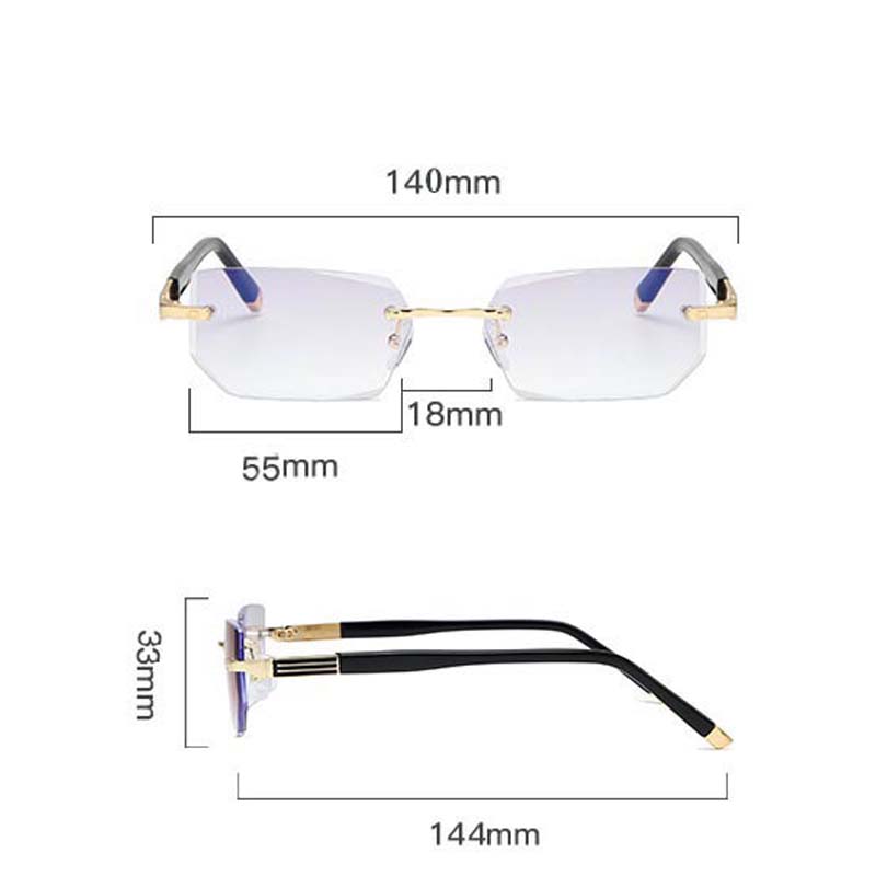 Мужские очки для чтения без оправы, модные тенденции, женские очки для пресбиопии, очки по рецепту, мужские деловые очки с линзами HD от +1,0 до +4,0