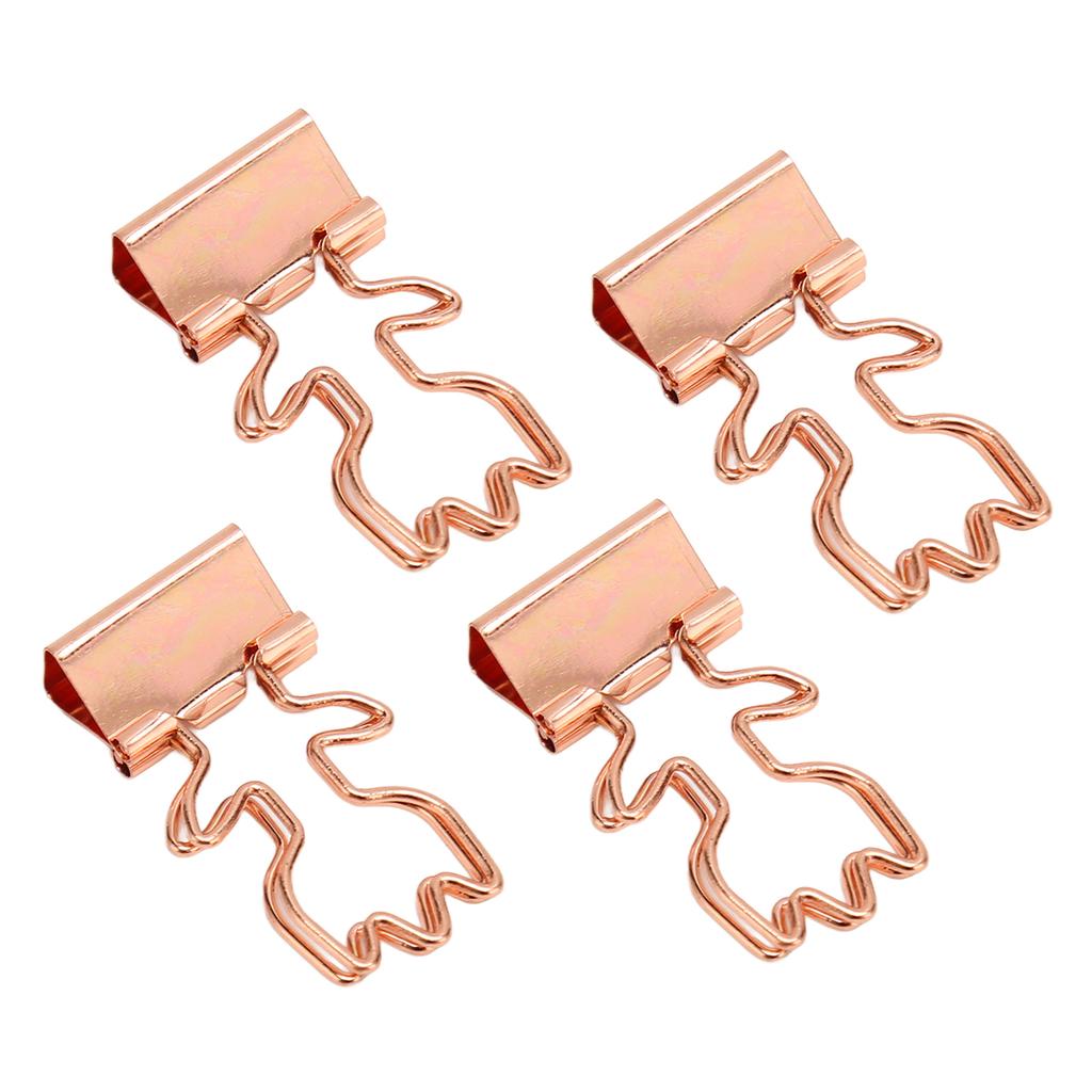 100 шт. золотые полые скрепки с длинным хвостом, красивые полые канцелярские моллюски в форме цветка