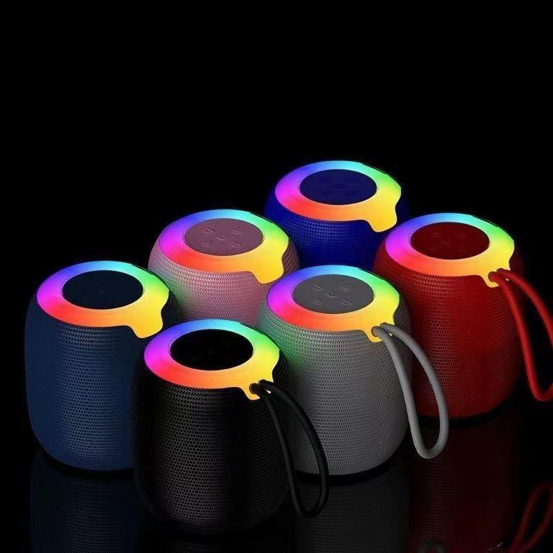 Outdoor portable wireless Bluetooth speaker, subwoofer, car and home with colorful lights, atmospheric small mini speaker