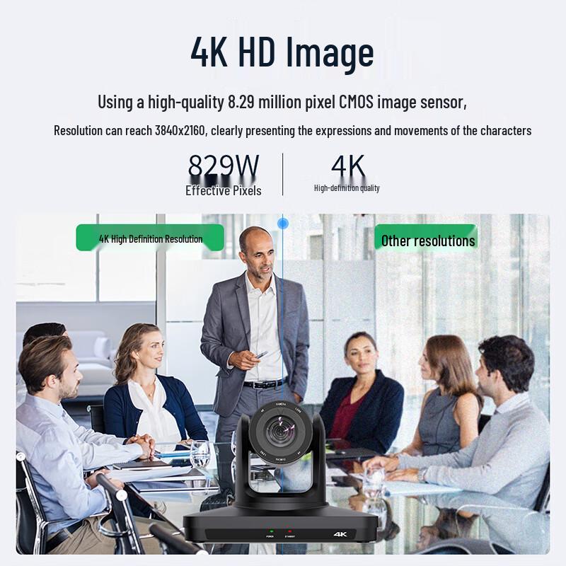 Hongshidao 4K AI Tracking PTZ Video Conference Camera with 12x Optical Zoom (CN version)
