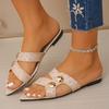 Мода Мода Женская обувь Весна Новый стиль Остроносые Балетки Противоскользящие Универсальные Женские Сандалии Мягкая подошва Открытый носок Женские Шлепанцы