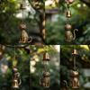 Creative Cat Wind Chime Quiet Wind Chimes Bell Decorations Pendant Wind Chimes Retro Yard Decor Hanging Memorial Ornaments