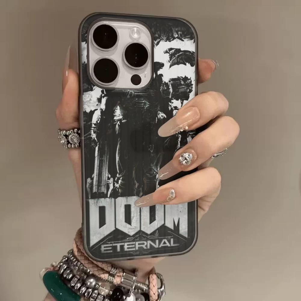 Классическая игра D-DOOM-E-EternalS Для IPhone 15 16 17 14 13 12 11 Pro Max 16E 16 Plus 17 Air Гофрированный Ударопрочный Чехол для Телефона