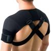 Compression Double Shoulder Brace Adjustable Double Bandage Cross Back Pain Relief