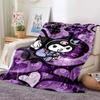 Hellor Kitty Kuromi Printed Blanket Kids Adult Blanket Soft and Warm Bedding for Bed Sofa Outdoor Travel Cover Blanket