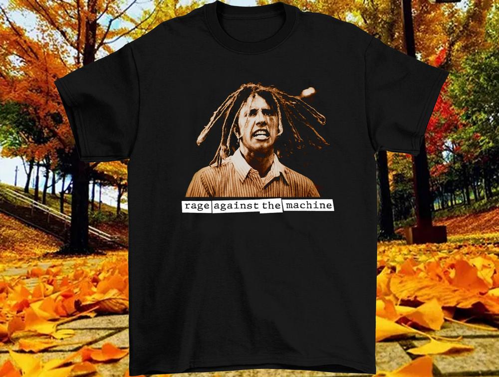 JJ2231 Зак де ла Роча Rage Against the Machine Футболка Черный s-5xl EE1279 Унисекс Футболка