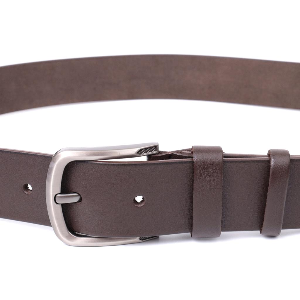 Стильный мужской ремень Vintage Belt 20805 из натуральной кожи 115x3.8 см Коричневый