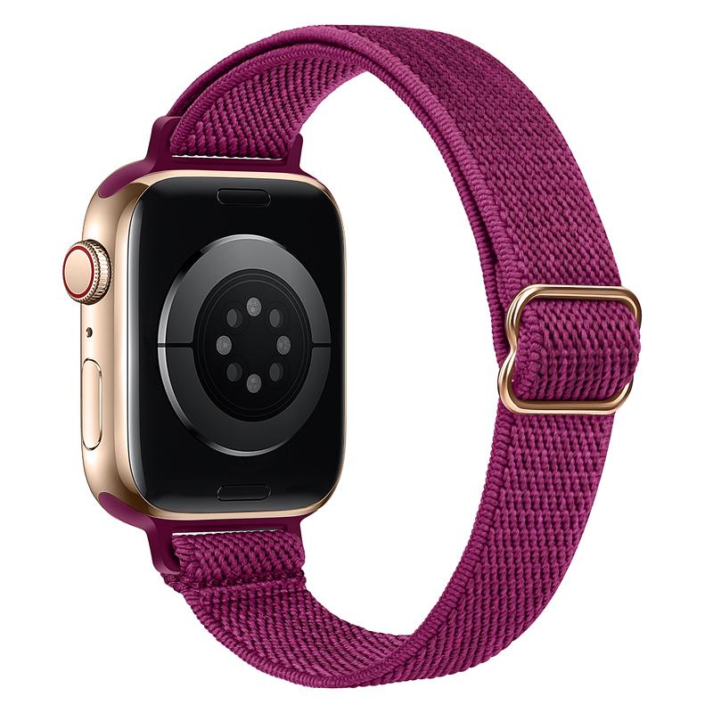 Тонкий ремешок для резинки для волос для Apple, ремешок для часов 40 мм, 44 мм, 38 мм, 42 мм, эластичный нейлоновый браслет-петля соло для iWatch 3, 4, 5, 6 se 7, 45 мм, 41 мм