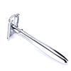 Manual Chrome Long Handle Barber Shaving Safety Blade Razor Classic Stainless Shaver Face Care Tool