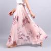 Women Boho Floor-Length Long Beach Party Loose Flare Vintage Bohemia Chiffon Floral Printed Skirts