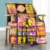 Softball Theme Customize Your Name Home Blanket S Comfortable Soft Lightweight Allseason Multipurpose Blanket For Picnics Couches Offices Beds Living