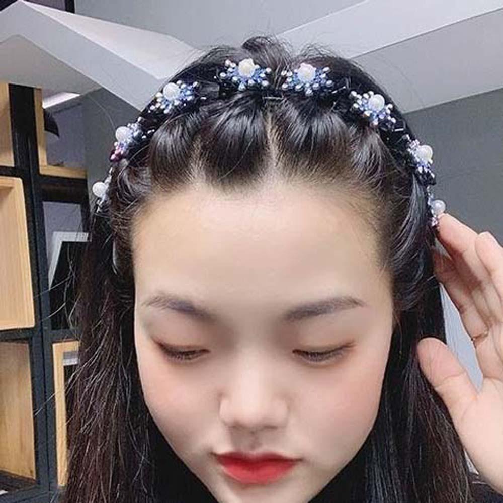 Милые повязки для волос с заколками Снежинка Звезда Стразы Заколка для челки Ободок Ежедневный