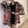 Новый японский кимоно Harajuku с цифровой печатью, пончо, пижамный кардиган