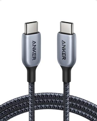 Прочный нейлоновый кабель Anker 765 USB-C — USB-C (240 Вт, 1,8 м) USB 2.0 USB PD Совместим с iPhone 16/15, MacBook Pro/Air, iPad Pro, iPad Air 5, Galaxy S