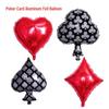 Poker Card Suit Aluminum Balloons for Casino Theme Decorations