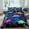 3D Small Dinosaur Cartoon Cute Simple Bedding Set Couple King Single Size For Kids Children Polyester Quilt Cover Pillow Case