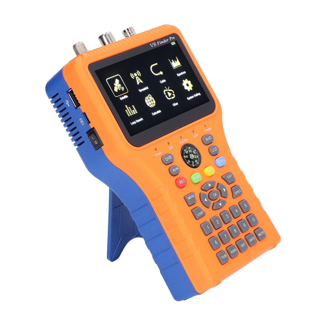 Спутниковый искатель V8 FINDER PRO2 FTA DVB S2 S2X измеритель сигнала с 4,3-дюймовым ЖК-экраном Функция компаса
