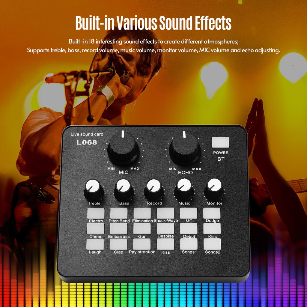 Профессиональный комплект конденсаторного микрофона для студии вещания и записи с внешней звуковой картой + микрофон