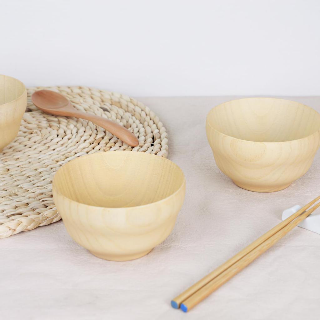 YOSHIKI деревянная суповая миска из натурального цельного дерева для супа мисо диаметр SDGs Eco Material Bowl, деревянная, миска, стильная, миска, большая, 11,5 см, YK-OW1