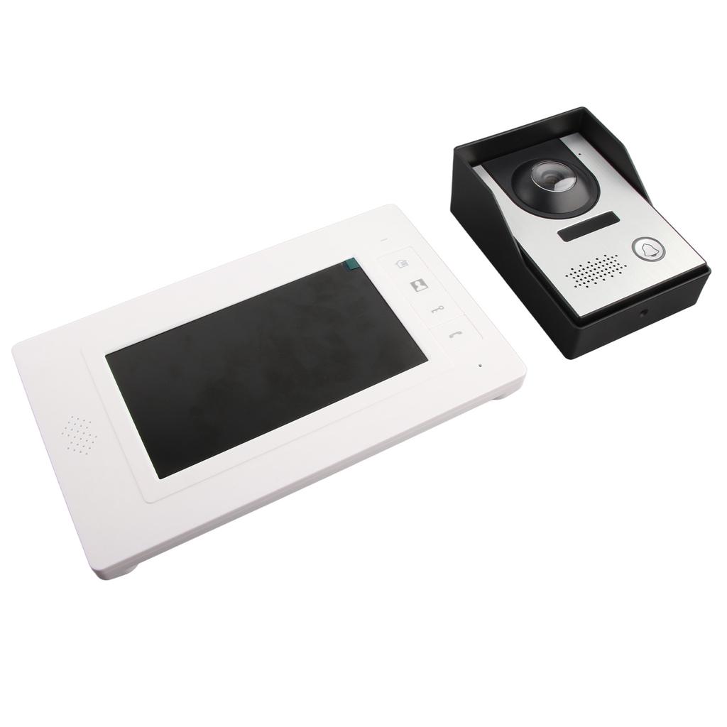 7-дюймовый домашний видеодомофон с ночным видением и высоким разрешением, проводной дверной домофон для офисов, вилла, вилка для Великобритании