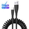 VAOLRO 3A Fast Charging Spring Chble Charging Cable For Micro Type-C Lightning Quickly Charge USB Data Cable QC3.0