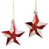 2Pcs Christmas Pendant Exquisite Mushroom Donut Santa Claus Shape Xmas Tree Hanging Ornament for Festive Decoration