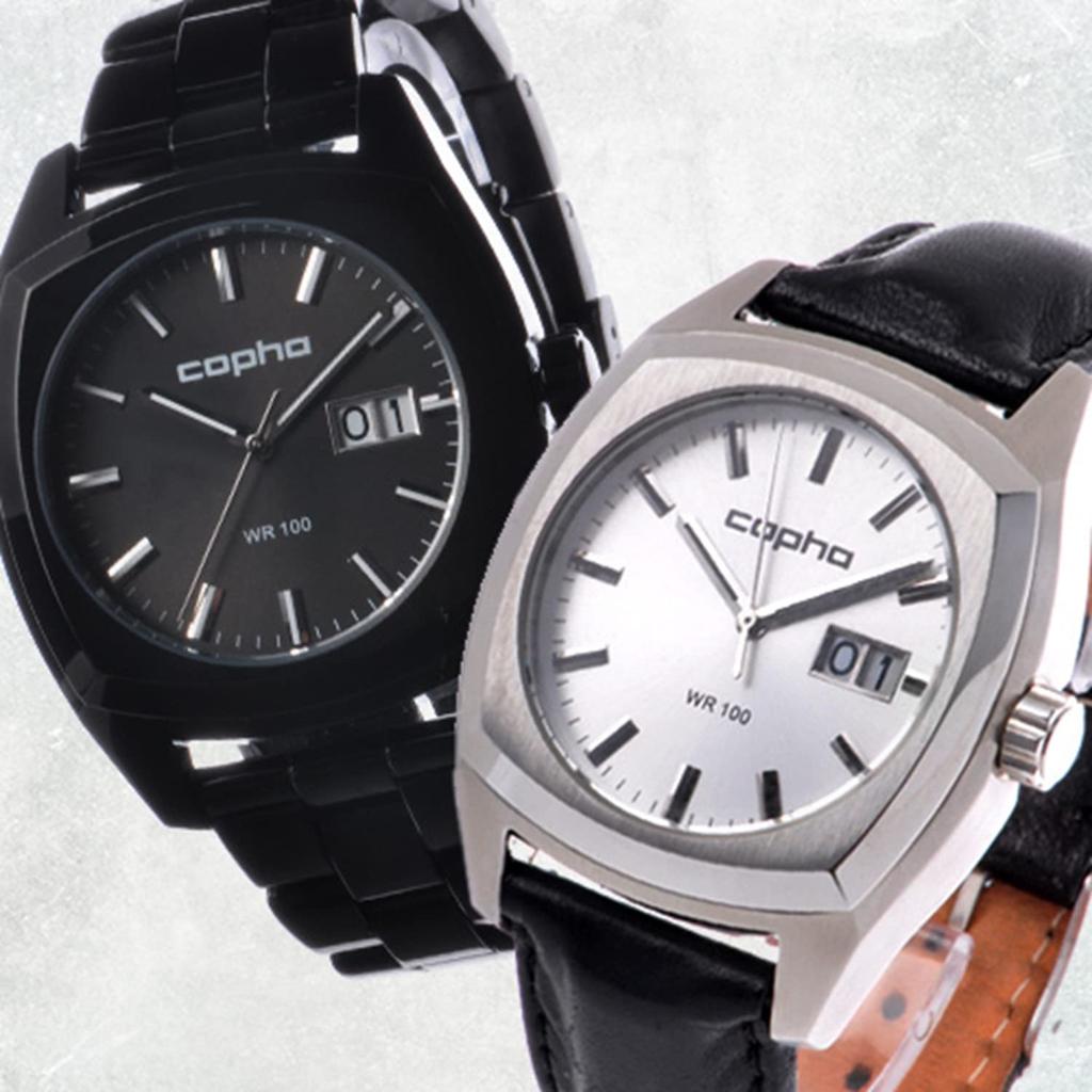 Часы Japan Limited Model XL ClassicSilver Black [Kopha] Мужские циферблат серебристый/ремень