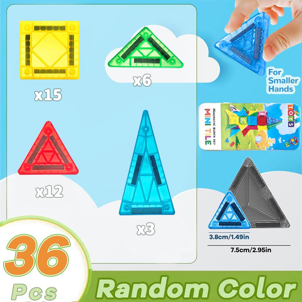 Montessori Educational Toys Magnetic Building Blocks Children DIY Model Construction Sets Magnetic Tiles for Kids Gifts