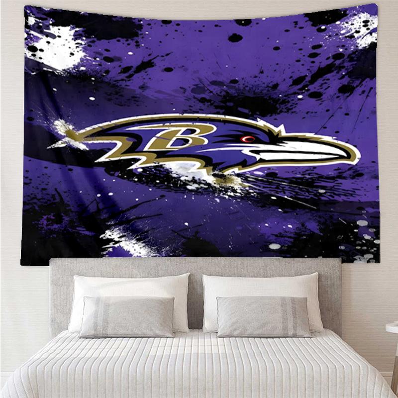 football Ravens Logo Quick-Dry Tapestry Hanging for Bedroom,Livingroom, Playroom,Decor Art Room Wall Tapestry Holiday and Birthday Gifts
