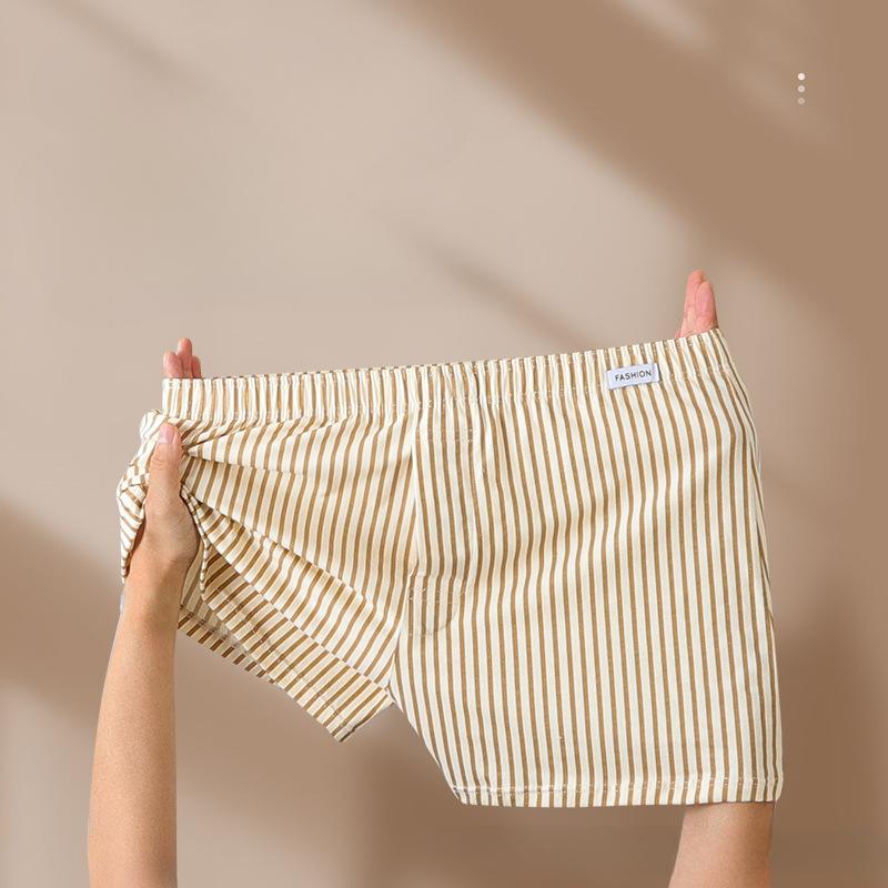 Женские полосатые шорты-боксеры 2025 года, летние шорты с эластичной резинкой на талии, свободные шорты для мальчиков, милые шорты для сна, спортивные штаны