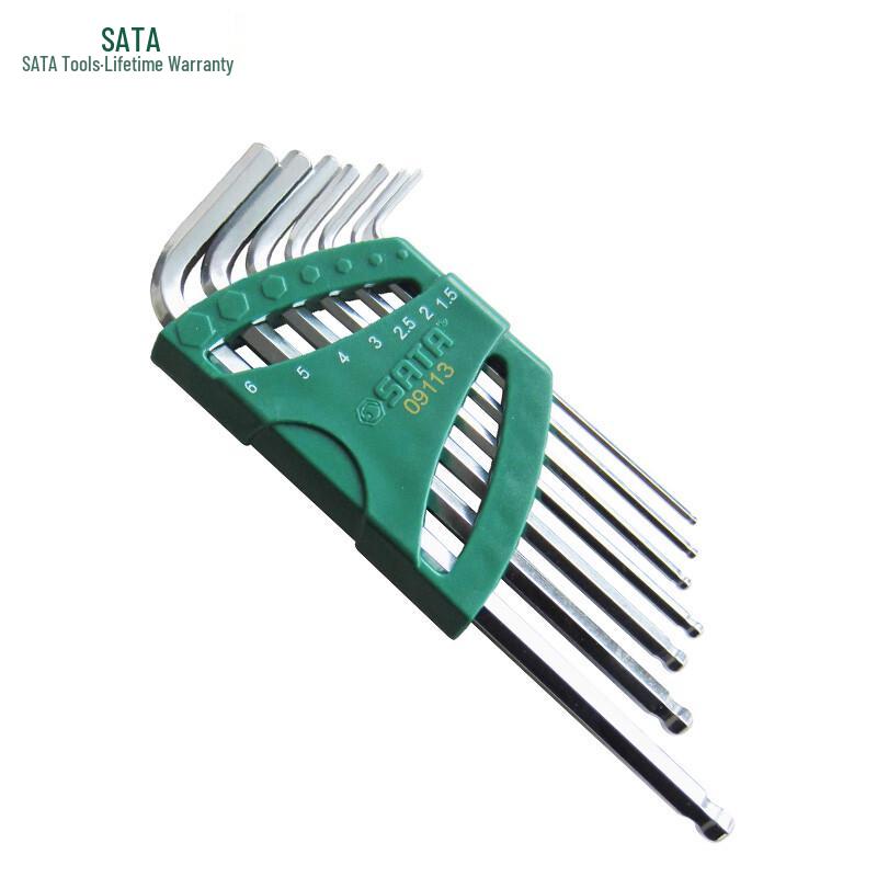SATA Набор из 7 удлиненных шестигранных ключей с шаровым наконечником
