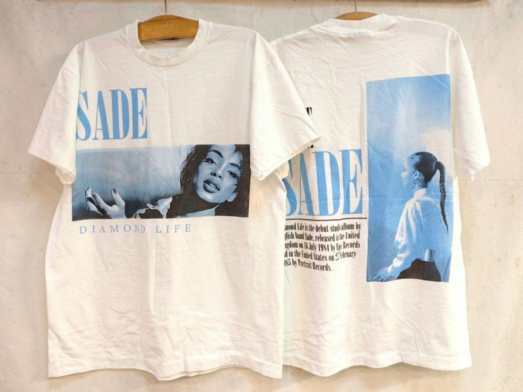 SADE Винтаж 1984 DIAMOND LIFE 90-е Группа Певец Размер L Однострочная футболка ПЕРЕПЕЧАТКА Унисекс Футболка