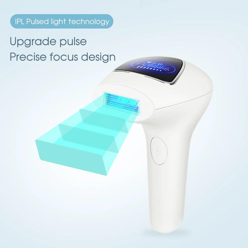 Лазерный эпилятор с вспышкой, IPL импульсный свет, депилятор с ЖК-дисплеем, 8 уровней для женщин, безболезненное удаление волос в бикини