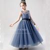 FORPEND DR72 Formal Dress for Recitals and Sizes and Organza Long Gray Children's Dress, Girls' Weddings, 120, 130, 140, 150, 160cm, Dress,