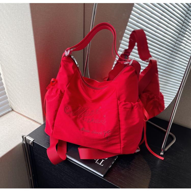 Сумка-тоут женская 2024 года, новая большая вместимость, рюкзак для поездок на работу с надписью «иностранное чувство» для студентов колледжей, для поездок на работу в класс