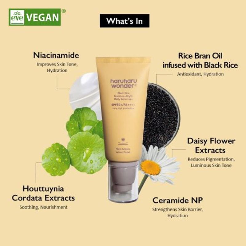 HARUHARU WONDER Солнцезащитный крем для лица Black Rice Moisture Airyfit Daily Sunscreen 50 мл