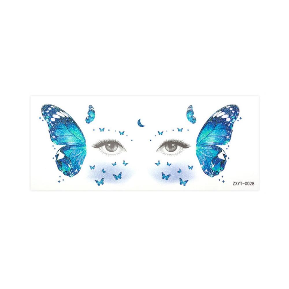 Waterproof Face Tattoo Sticker Realistic Eye Makeup Tattoo Dance Performances