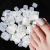100pcs Square False Toe Nails Full Cover Natural White Clear Press On Fake Toenail Acrylic Foot Nail Art Tips Manicure Tools