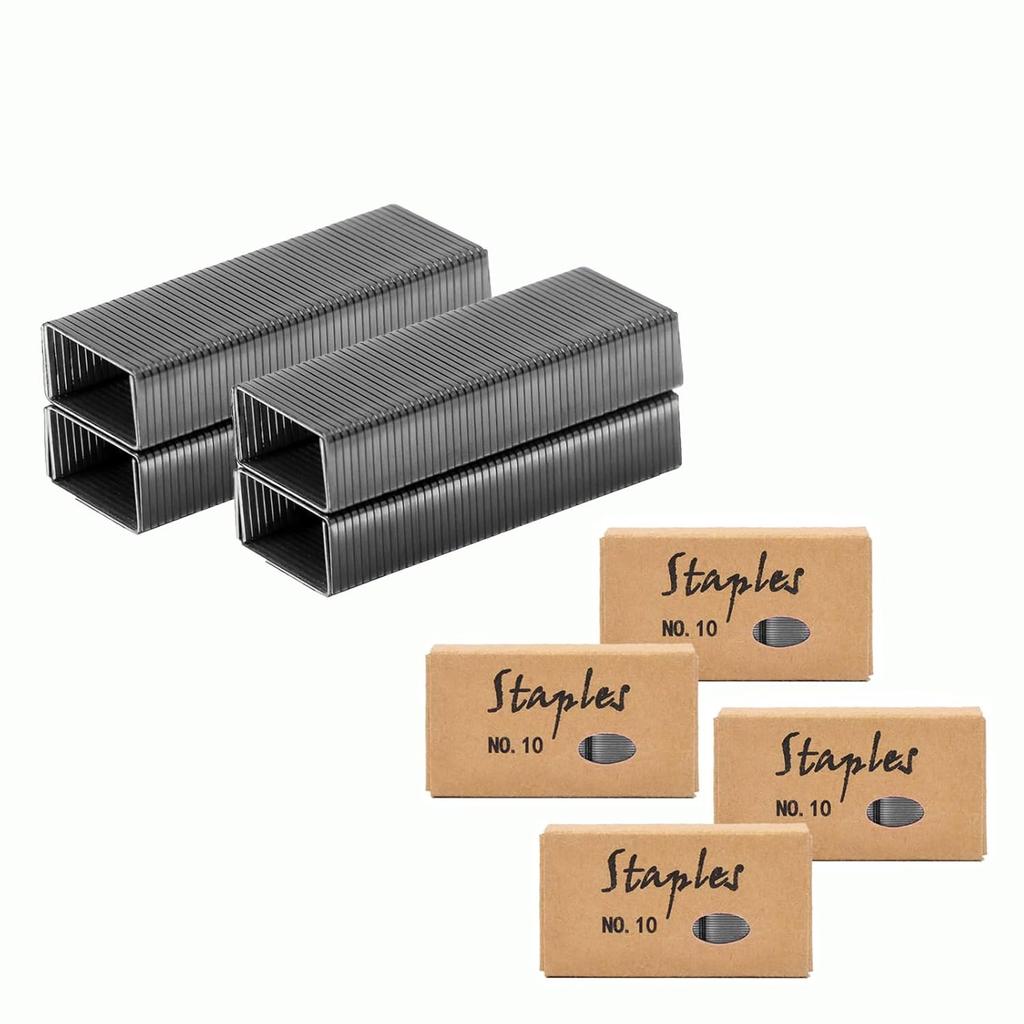 NatSumeBasics Colorful #10 Staples Colored Staple for Mini Stapler, 4000 Metallic No. 10 Staples, Smaller Than Standard Staple (Assorted)