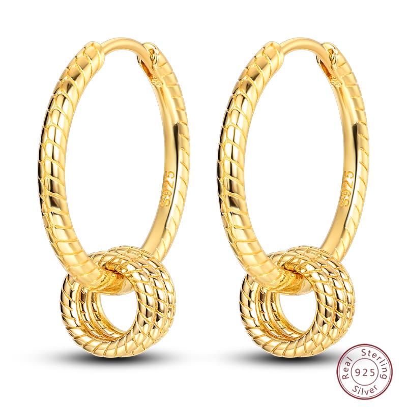 Серьги-кольца из серебра 925 пробы, минималистичные, золотые, круглые, модные, с застежкой-пряжкой с цирконием, свадебные украшения, подарок для женщин
