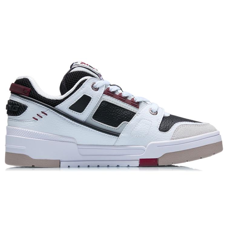 Li Ning Скользкие Низкие Кеды для Скейтборда Женские Белые Черные AGCR400-2