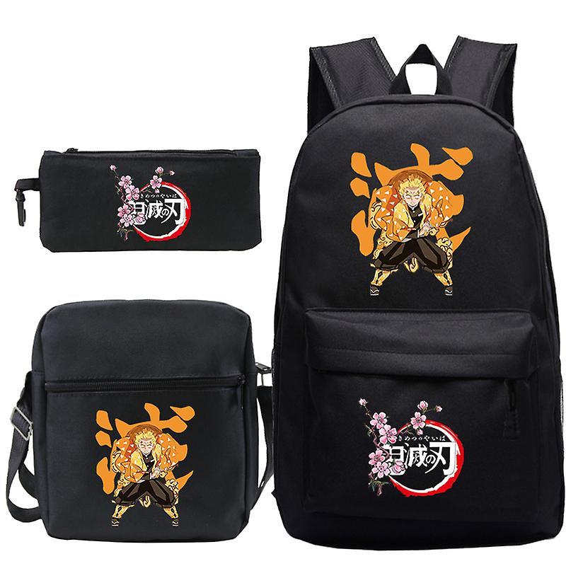 Kimetsu No Yaiba Anime School Backpacks Teenager Travel Laptop Bag Kawaii Nezuko Pencil Bag Funny Manga Shoulders Bag Tanjirou