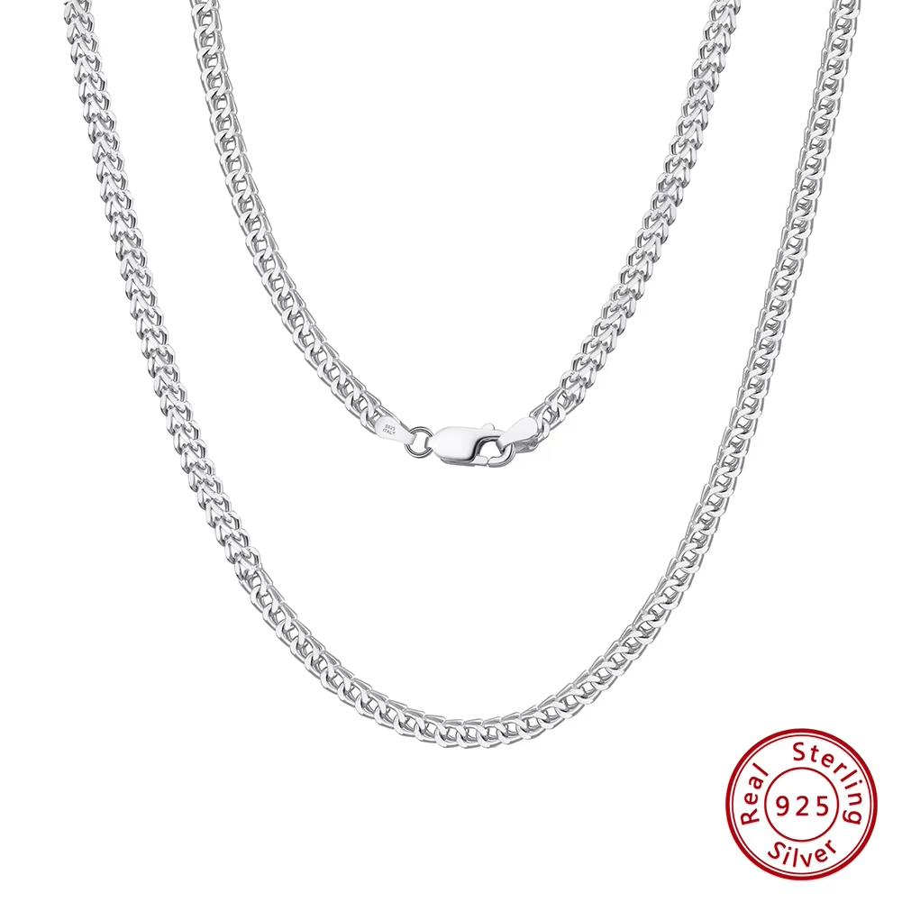 ORSA JEWELS Хип-хоп 18K Золото 2,5 мм Цепь Франко Ожерелье для Мужчин Мода 925 Стерлинговое Серебро Чокер Ожерелье Вечерние Украшения NMN13