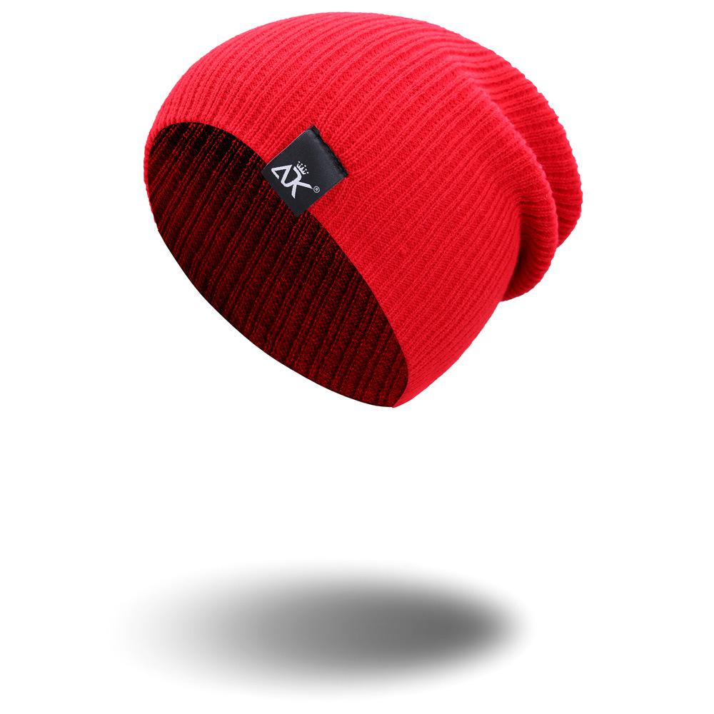 Вязаная шапка женская, зимняя мужская шапка Skullies, теплая повседневная шапка с напуском, вязаная крючком шапка, женская мешковатая шапка