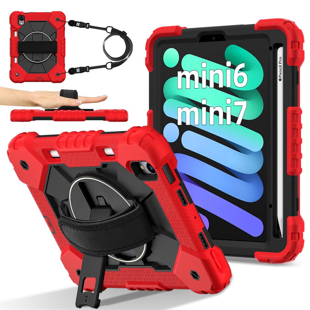 Круговая защита на 360 градусов! Многофункциональный чехол для планшета Apple iPad mini (2021),мини 6,мини (шестые),A2568 / iPad мини (2024),А2993, А2995