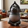 Фигурка Мастера Йоги Бегемота Ручной Работы Неуклюжий Бегемот для Йоги Украшение Дзен Медитация Статуэтка Бегемота для Домашнего Офиса Декор Подарок для Любителей Йоги