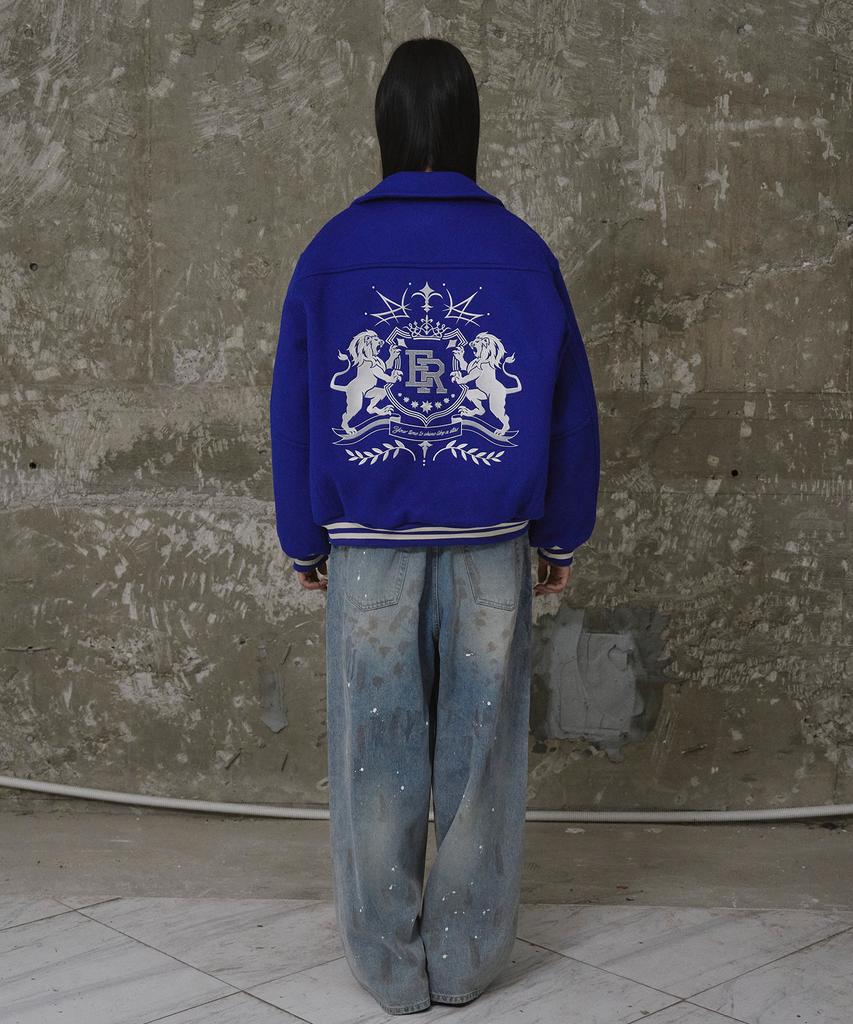 Erer Nautical Varsity Jacket Blue